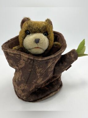 Folkmanis Bear in Tree Stump Hand Puppet